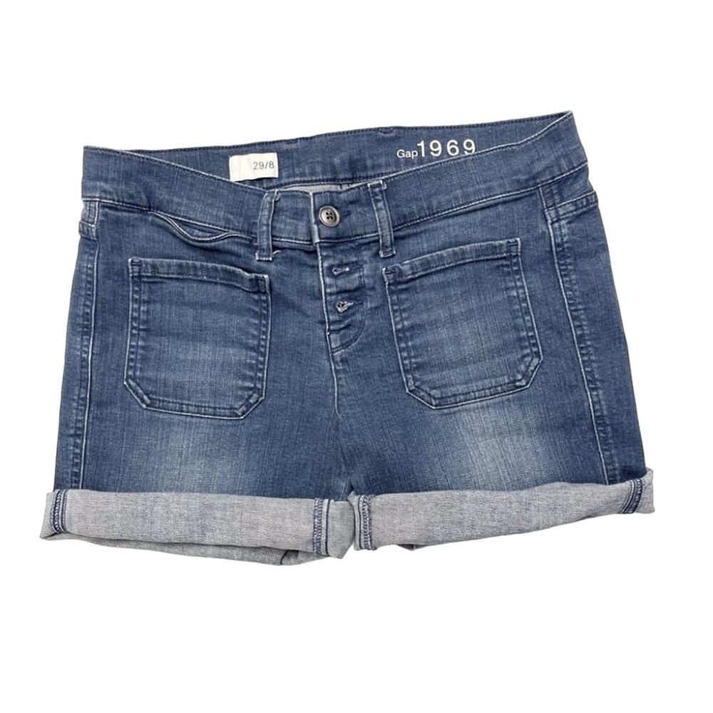 Gap 1969 Patch Pocket Medium Rise Cape May Denim 29 / 8 💙